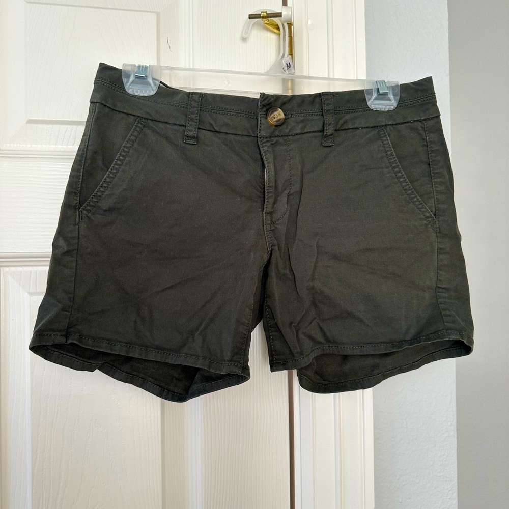 American Eagle Outfitters Cotton Blend Midi Shorts